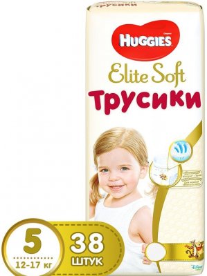 Купить huggies (хаггис) трусики elitesoft 5, 12-17кг 38 шт в Бору