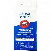 Купить глобал вайт (global white) полоски для зубов отбеливающие активный кислород 2 шт в Бору