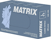 Купить перчатки matrix смотровые нитриловые нестерильные неопудренные текстурированные, размер l, 50 пар, голубые в Бору