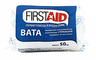 Вата медицинская хирургическая стерильная First Aid (Ферстэйд) 50г