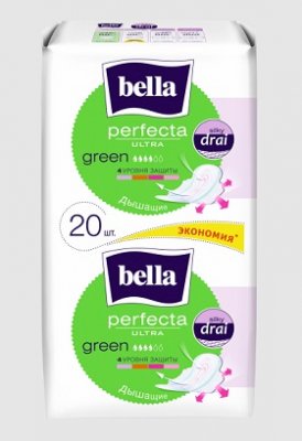 Купить bella (белла) прокладки perfecta ultra green супертонкие 10+10 шт в Бору