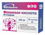 Купить фолиевая кислота югмедфарм, капсулы массой 300мг 30шт бад в Бору