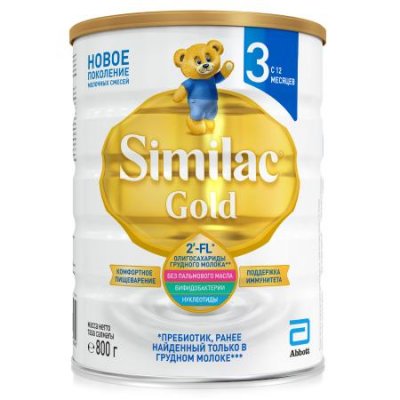 Купить симилак (similac) 3 gold смесь детское молочко 12+, 800г в Бору