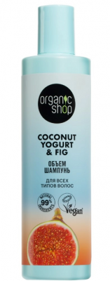 Купить organic shop (органик шоп) coconut yogurt&fig шампунь для всех типов волос объем, 280 мл в Бору