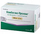 Купить комбоглиз пролонг, таблетки с модифицированным высвобождением, покрытые пленочной оболочкой 1000 мг+2,5 мг, 56 шт в Бору