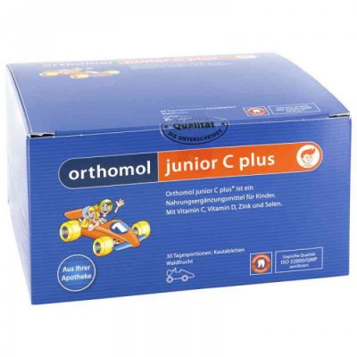 Купить orthomol junior c plus (ортомол джуниор с плюс), таблетки жевательные, 30 шт со вкусом лесные ягоды бад в Бору