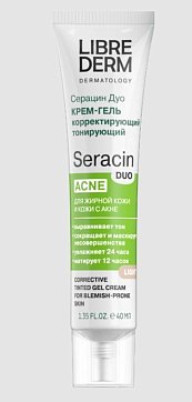 Librederm Seracin Duo (Либридерм) крем-гель корректирующий тонирующий светло-бежевый тон 40 мл