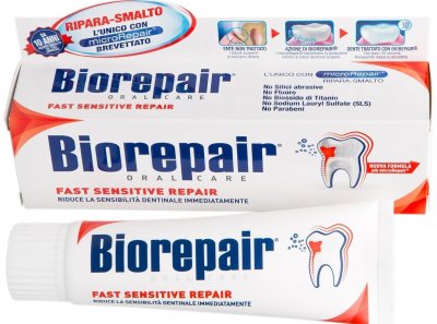 Купить биорепейр (biorepair) зубная паста для чувствительных зубов 75мл в Бору