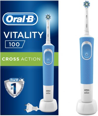 Купить oral-b (орал-би) электрическая зубная щетка oral-b vitality d1004131 crossaction blue в Бору