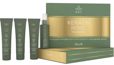 Купить ollin prof keratine royal treatment (оллин) набор: шампунь, бальзам, сыворотка и блеск 100 мл в Бору