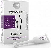 Купить мульти-гин флорафем, гель для нормализации вагинальной микрофлоры 5мл, 5 шт в Бору
