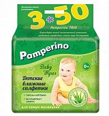 Купить pamperino (памперино) салфетки влажные детские, 50шт 3 упаковки в Бору