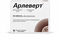 Купить арлеверт, таблетки 40мг+20мг, 20 шт в Бору