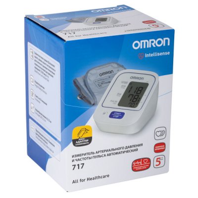 Купить тонометр автоматический omron (омрон) 717, с адаптером, манжета 22-32см (hem-8712-см) в Бору