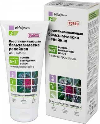 Купить elfa pharm (эльфа фарм) бальзам-маска репейная восставливающая против выпадения волос, 200мл в Бору