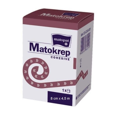 Купить matopat matokrep (матопат) бинт эластичный когезивный самофиксирующийся 4,5м х 8см в Бору
