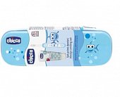 Купить chiccо (чикко) набор детский паста зубная вкус клубника 1-5 лет 50мл + щетка зубная 6-36мес цвет голубой мягкая в Бору