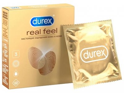Купить durex (дюрекс) презервативы real feel 3шт в Бору