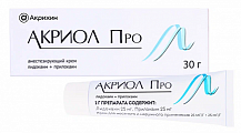 Купить акриол про, крем для местного и наружного применения 2,5%+2,5%, туба 30г в Бору