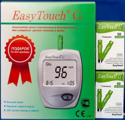 Купить тест-полоски easytouch (изи тач) глюкоза 100шт+глюкометр easytouch g (изи тач) в Бору