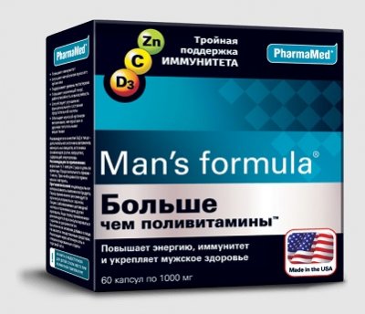 Купить man's formula (мен-с формула) больше чем поливитамины, капсулы, 60 шт бад в Бору