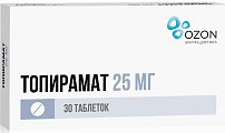 Купить топирамат, таблетки, покрытые пленочной оболочкой 25мг, 30 шт в Бору