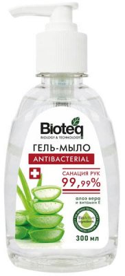 Купить bioteq (биотек) гель-мыло антибактериальное с экстрактом алоэ вера, 300 мл в Бору