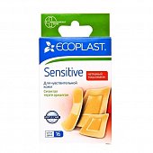 Купить ecoplast sensitive набор нетканных пластырей, 16 шт в Бору