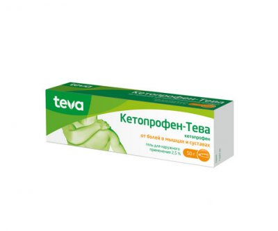 Купить кетопрофен-тева, гель для наружного применения 2,5%, 50г в Бору