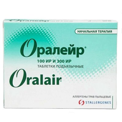 Купить оралейр, таблетки подъязычные 100ир 3 шт + 300ир, 28 шт от аллергии в Бору