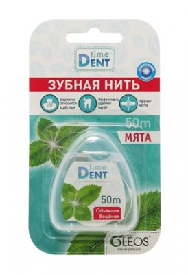 Купить таймдент (timedent) зубная нить объемная мята 50м в Бору