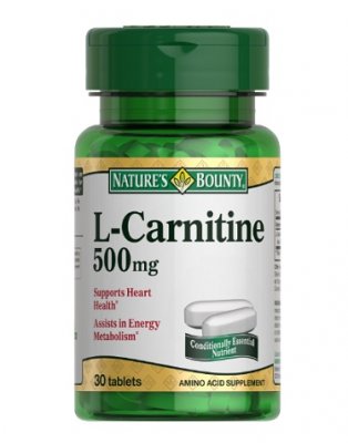Купить nature's bounty (нэйчес баунти) l-карнитин 500мг, таблетки 30 шт бад в Бору