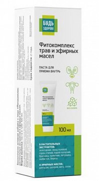 Фитокомплекс растительных трав и эфирных масел Будь Здоров! паста туба, 100мл БАД