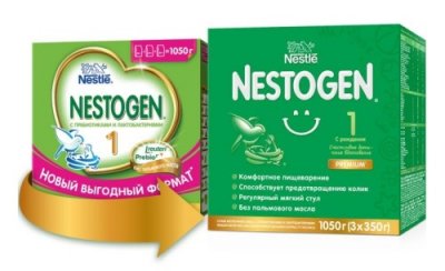 Купить nestle nestogen 1 (нестожен) сухая молочная смесь с рождения, 1050г (3 х350г) в Бору
