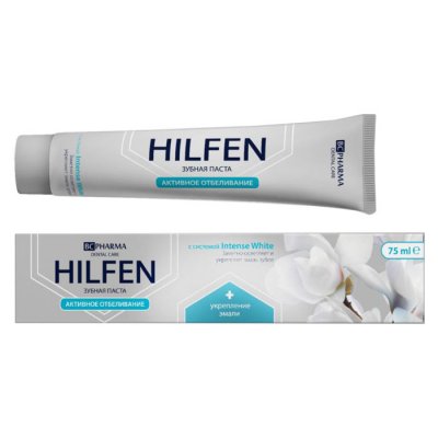Купить хилфен (hilfen) bc pharma зубная паста активное отбеливание, 75мл в Бору