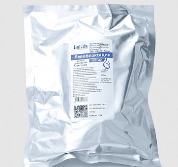 Левофлоксацин, раствор для инфузий 5мг/мл, флакон 100мл