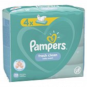 Купить pampers baby fresh clean (памперс) салфетки влажные, 52шт (в комплекте 4 упаковки) в Бору