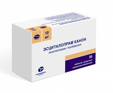 Эсциталопрам Канон, таблетки покрытые пленочной оболочкой 10 мг, 50 шт