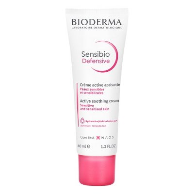 Купить bioderma sensibio defensive (биодерма сенсибио) крем для чувствительной кожи лица и шеи легкий 40мл в Бору