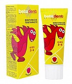 Купить betadent kids (бетадент) зубная паста для детей с 3 до 6 лет со вкусом малины, туба 75мл в Бору