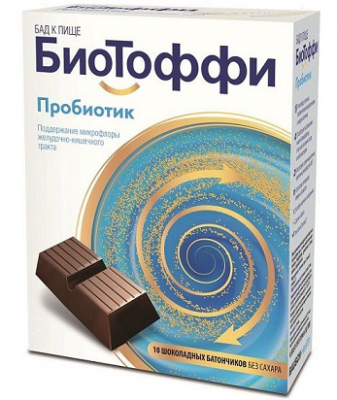 Купить биотоффи пробиотик, шоколадный батончик 5г, 10 шт бад в Бору