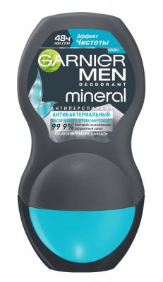 Купить garnier men mineral (гарньер) дезодорант-антиперспирант эффект чистоты 48часа ролик 50мл в Бору