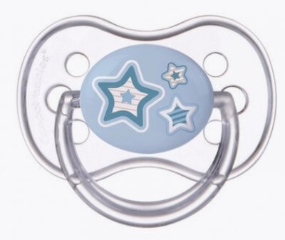 Купить canpol (канпол) пустышка круглая силиконовая 0-6 месяцев newborn baby голубая 1 шт в Бору