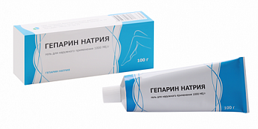 Гепарин натрия, гель для наружного применения 1000МЕ/г, 100 г
