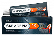 Купить акридерм гк, мазь для наружного применения 0,05%+0,1%+1%, туба 30г в Бору