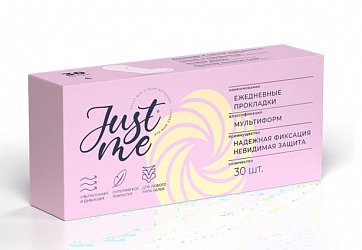 Just me (Джаст Ми) прокладки гигиенические ежедневные мультиформ, 30 шт