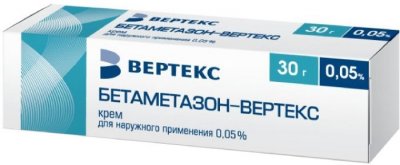 Купить бетаметазон-вертекс, крем для наружного применения 0,05%, 30г в Бору