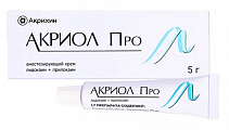 Купить акриол про, крем для местного и наружного применения 2,5%+2,5%, туба 5г в Бору