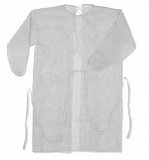 Комплект одежды и белья медицинский (хирургический халат) одноразовый, нетканный, нестерильный, размер 52-54, пл 40г/м2, 10шт