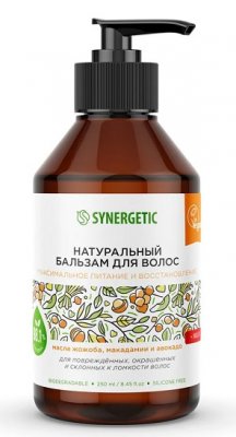 Купить синергетик (synergetic) бальзам для волос натуральный питание и восстановление, 250мл в Бору